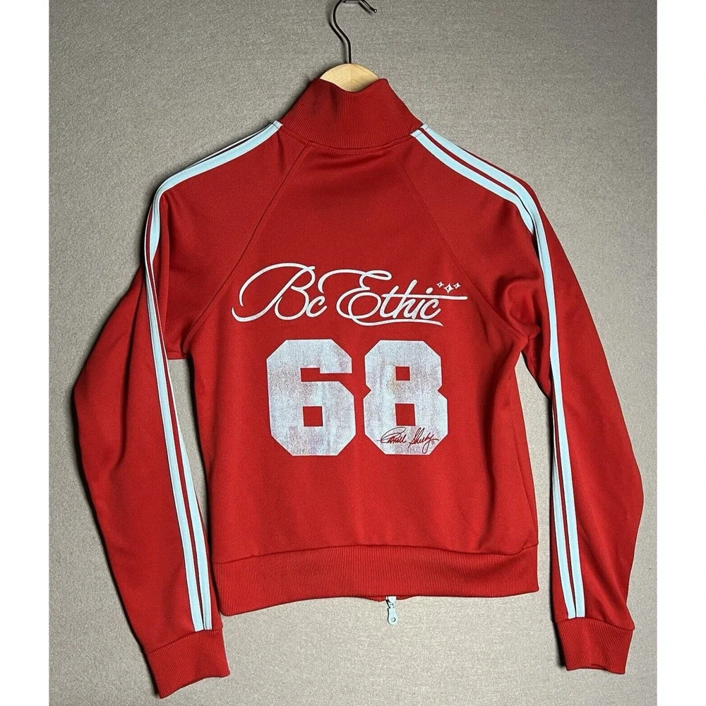 BC Ethic‎ 68 Caroll Shelby Cobra Track Jacket SMALL Red Full Zip Racing Mustang